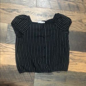 Abercrombie Kids black and white striped top